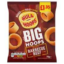 Hula Hoops Iconic Barbecue Beef Flavour Big Hoops 70g